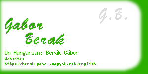 gabor berak business card